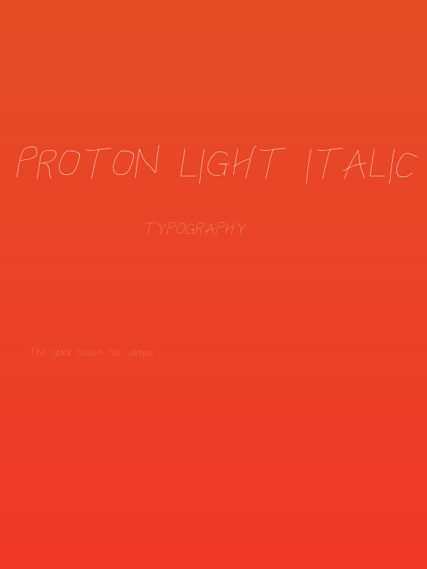 Proton Light Italic Poster