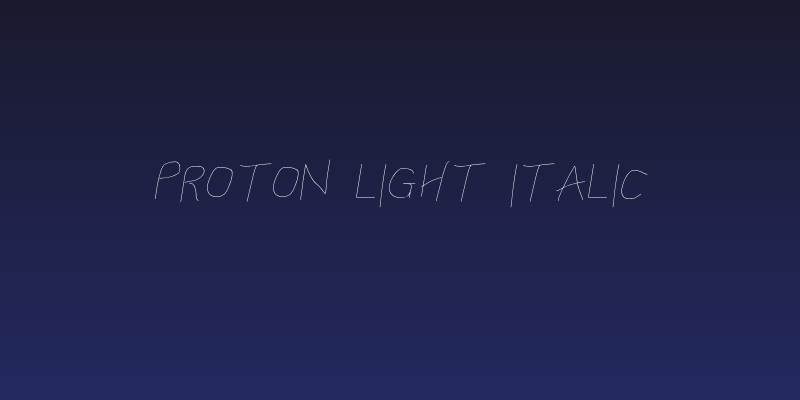 Proton Light Italic Social Header
