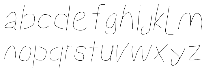 Proton Light Italic Font LOWERCASE