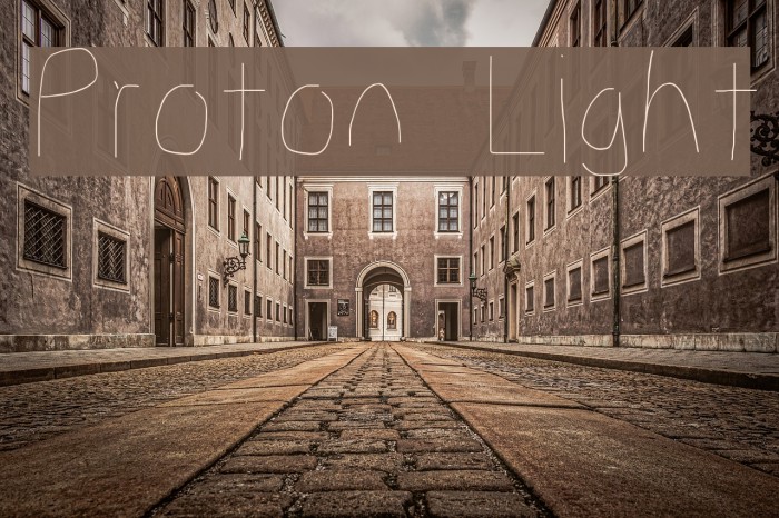 Proton Light Font examples