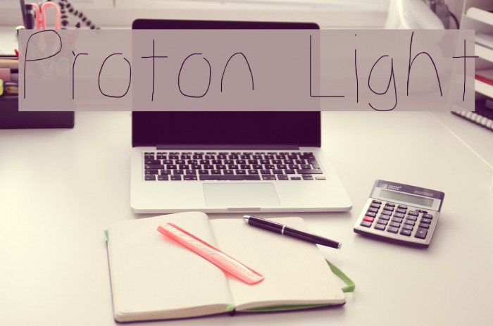 Proton Light Font examples