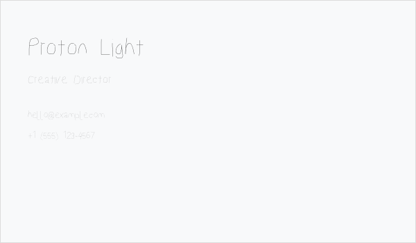 Proton Light Business Card