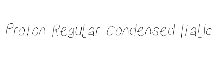 Proton Regular Condensed Italic  Descarca Fonturi Gratis