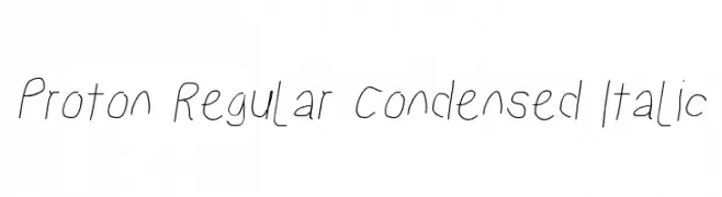 Proton Regular Condensed Italic  नि: शुल्क फ़ॉन्ट्स डाउनलोड