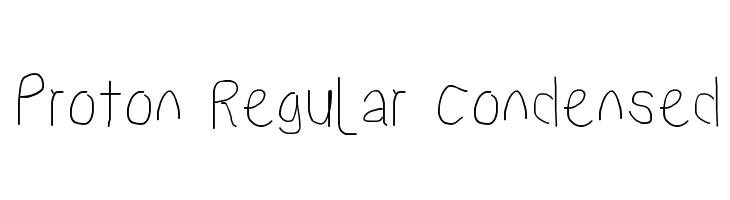 Proton Regular Condensed  フリーフォントのダウンロード