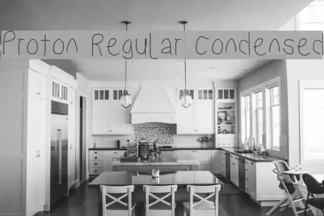 Proton Regular Condensed Font examples