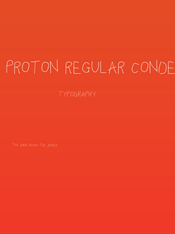 Proton Regular Condensed Poster