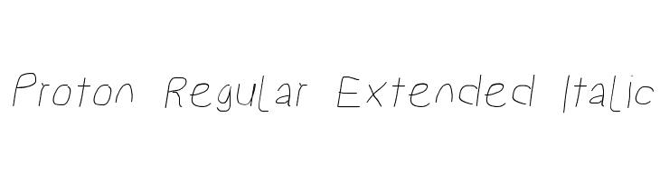 Proton Regular Extended Italic  font caratteri gratis