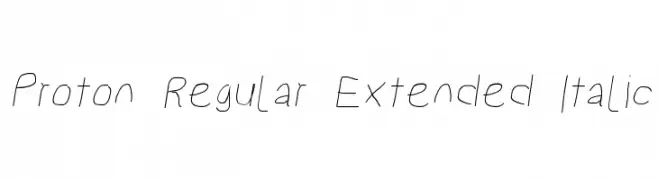 Proton Regular Extended Italic  नि: शुल्क फ़ॉन्ट्स डाउनलोड