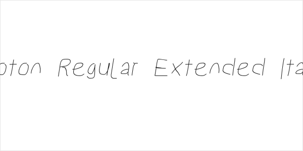 Proton Regular Extended Italic Logo