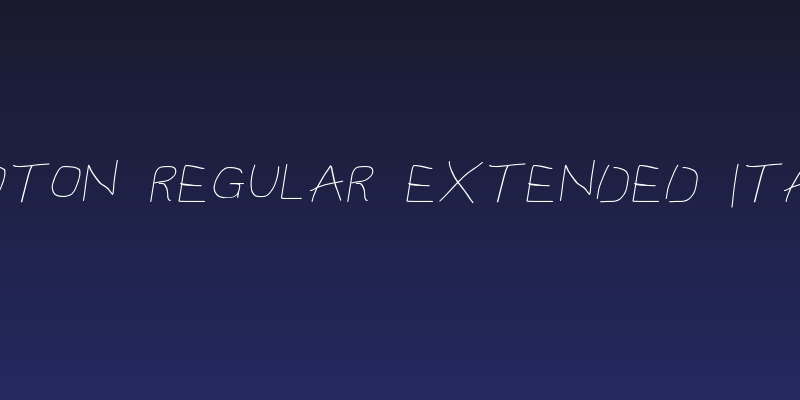 Proton Regular Extended Italic Social Header