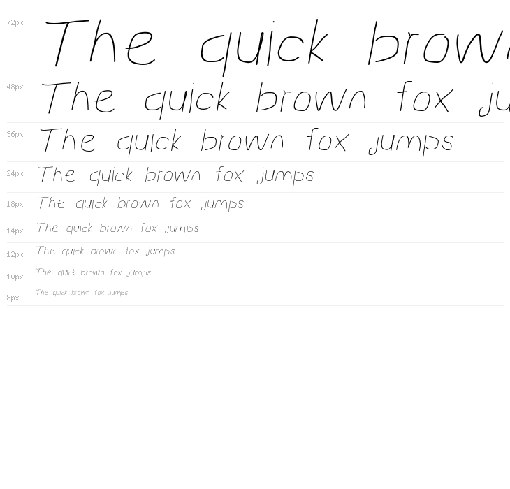 Proton Regular Extended Italic Waterfall