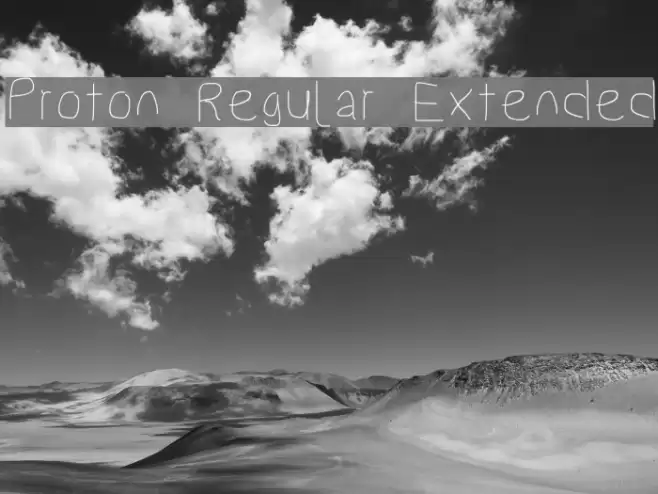 Proton Regular Extended Font examples