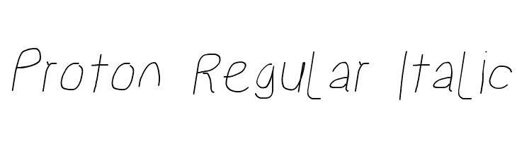 Proton Regular Italic  baixar fontes gratis