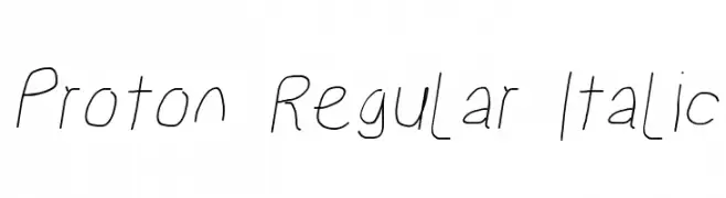 Proton Regular Italic  नि: शुल्क फ़ॉन्ट्स डाउनलोड