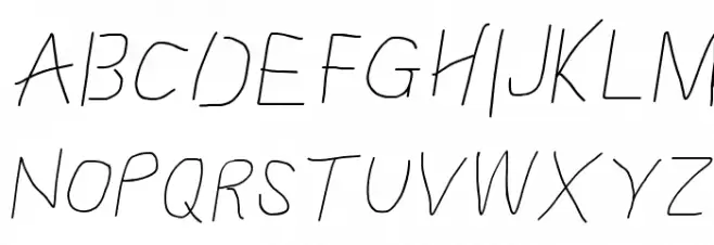 Proton Regular Italic Schriftart Groß