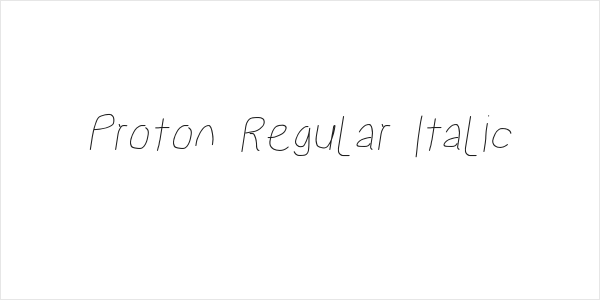 Proton Regular Italic Logo