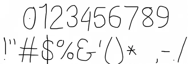 Proton Regular Font OTHER CHARS