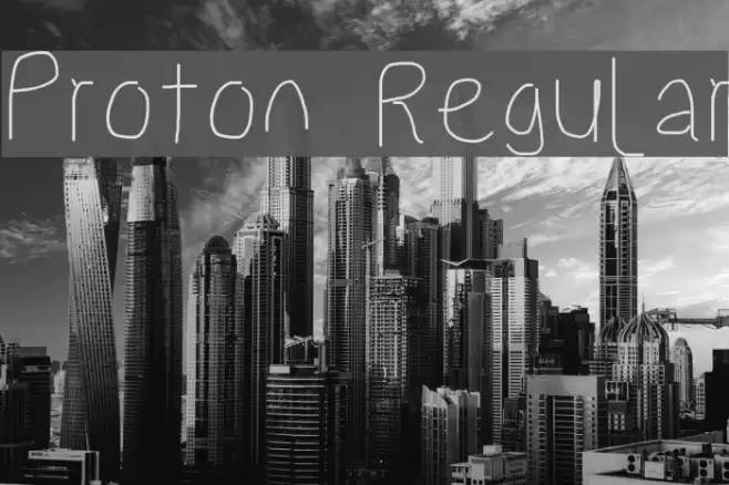 Proton Regular Font examples