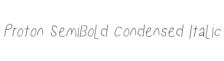 Proton SemiBold Condensed Italic  font caratteri gratis