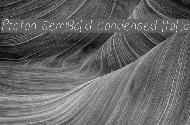 Proton SemiBold Condensed Italic  examples