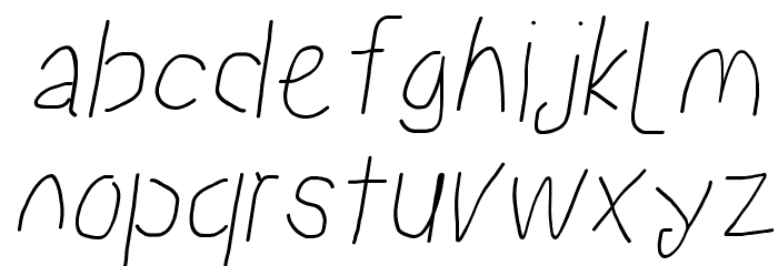 Proton SemiBold Condensed Italic Font LOWERCASE