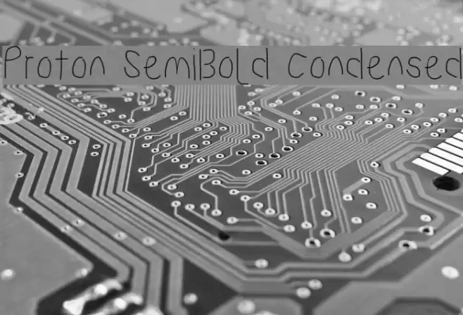 Proton SemiBold Condensed Font examples