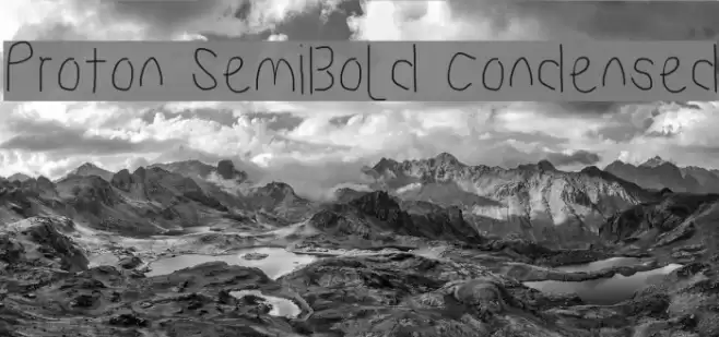 Proton SemiBold Condensed Font examples