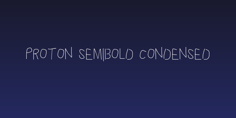 Proton SemiBold Condensed Social Header