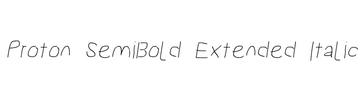 Proton SemiBold Extended Italic  नि: शुल्क फ़ॉन्ट्स डाउनलोड