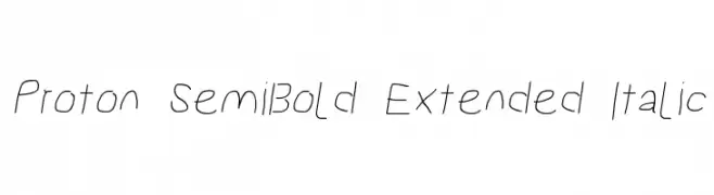 Proton SemiBold Extended Italic  नि: शुल्क फ़ॉन्ट्स डाउनलोड