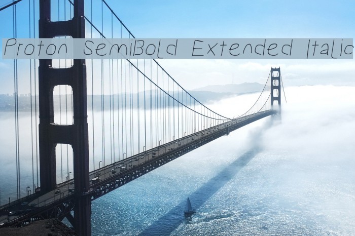 Proton SemiBold Extended Italic Font examples