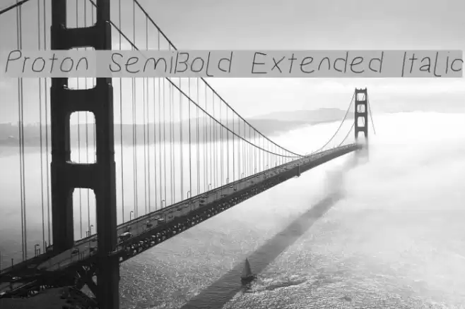 Proton SemiBold Extended Italic  examples