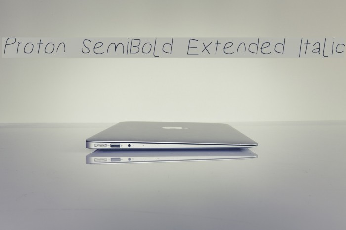 Proton SemiBold Extended Italic Font examples
