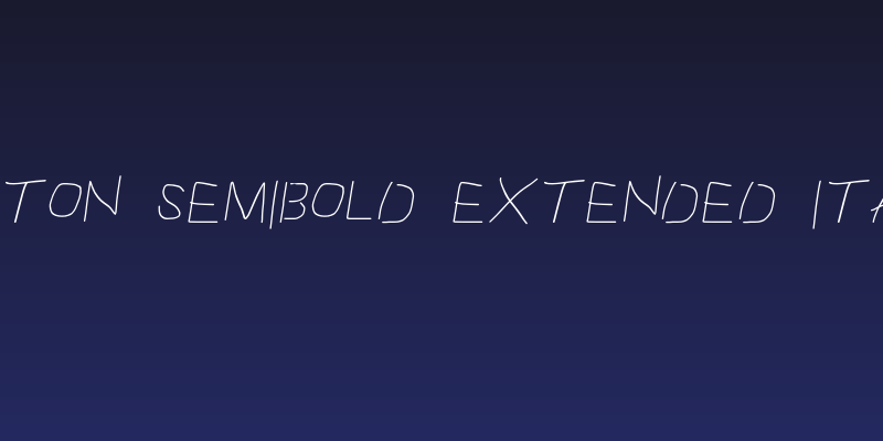 Proton SemiBold Extended Italic Social Header