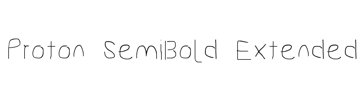 Proton SemiBold Extended  font caratteri gratis