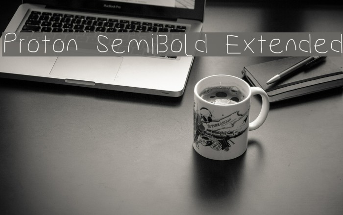 Proton SemiBold Extended Font examples