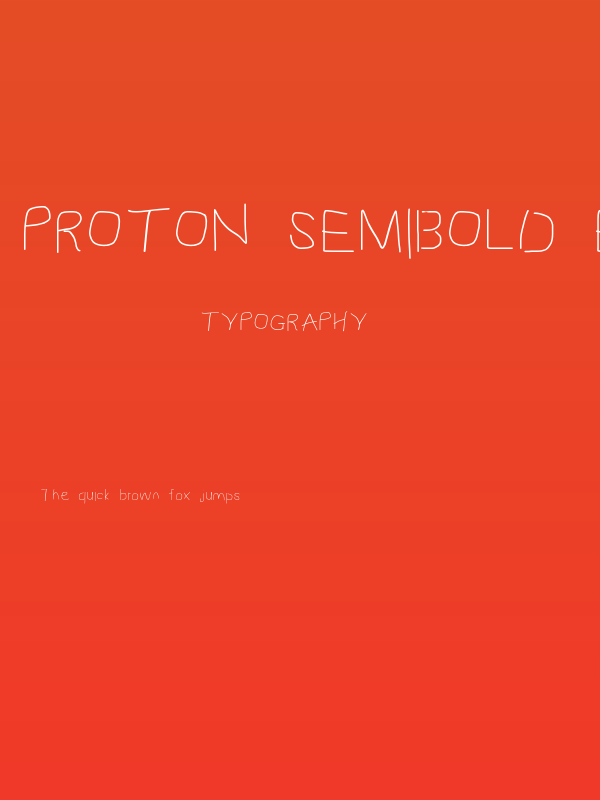 Proton SemiBold Extended Poster
