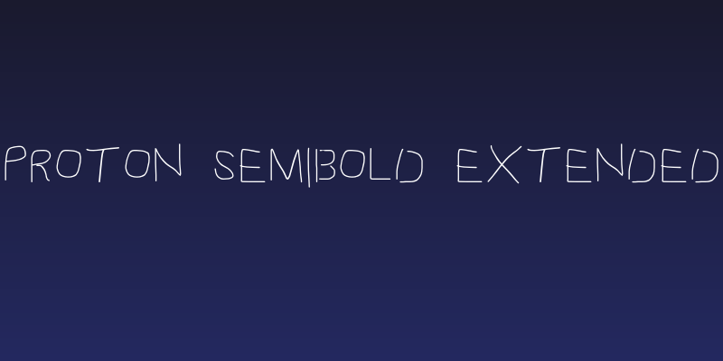Proton SemiBold Extended Social Header