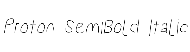 Proton SemiBold Italic  免费字体下载