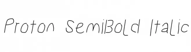 Proton SemiBold Italic  नि: शुल्क फ़ॉन्ट्स डाउनलोड