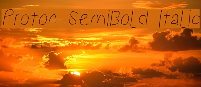 Proton SemiBold Italic Example 2