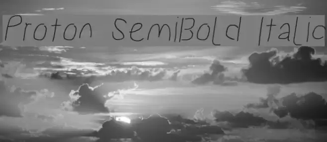 Proton SemiBold Italic  examples