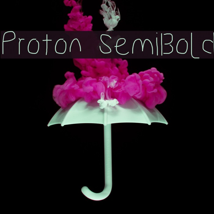 Proton SemiBold Font examples