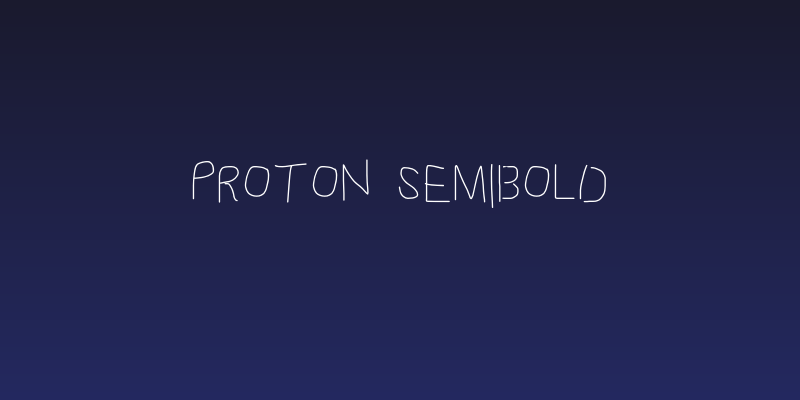 Proton SemiBold Social Header