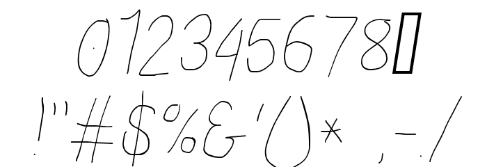 Proton Semilight Condensed Italic Font OTHER CHARS