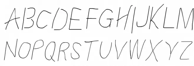 Proton Semilight Condensed Italic フォント 大文字