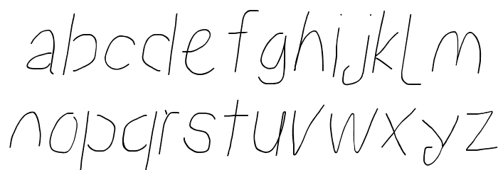 Proton Semilight Condensed Italic Font LOWERCASE