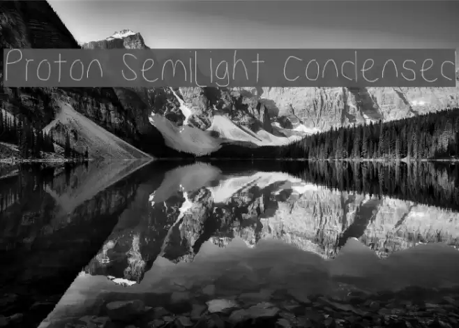 Proton Semilight Condensed Font examples