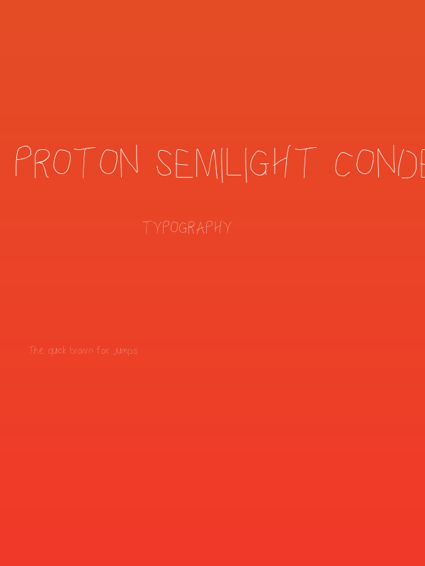 Proton Semilight Condensed Poster